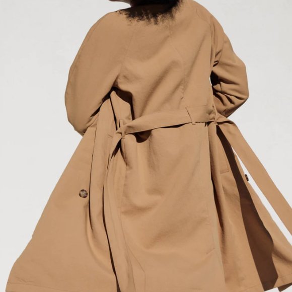 NWT | Outerknown Trench Coat in Camel - Picture 2 of 5